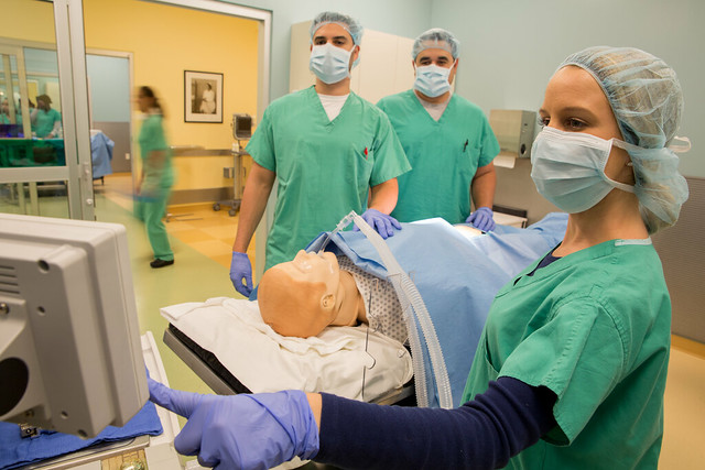 nurses with a dummy